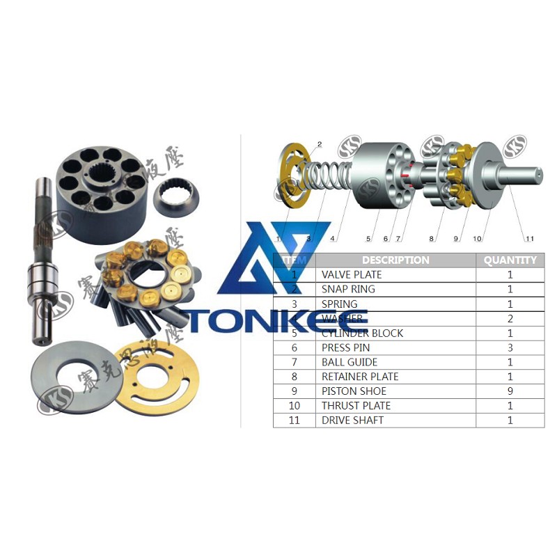 A16, VALVE PLATE hydraulic pump | Tonkee® 