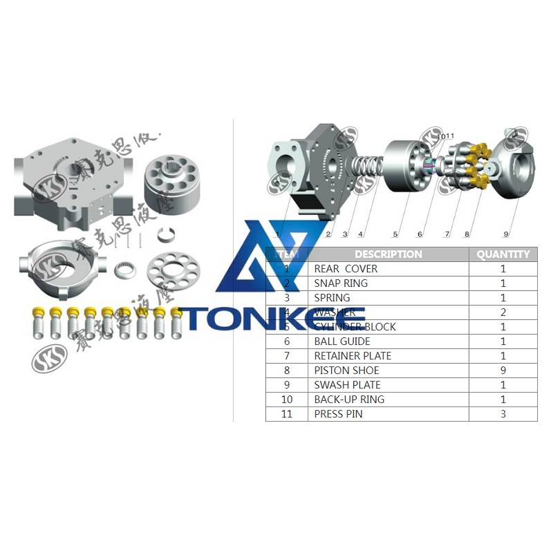 made in China, FG95, CYLINDER BLOCK hydraulic pump | Tonkee® 