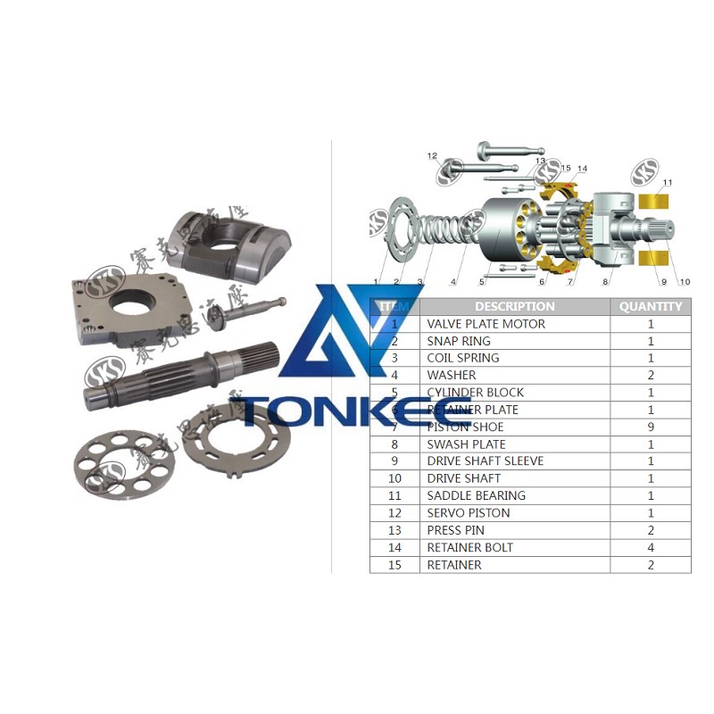 HMF160, VALVE PLATE, MOTOR hydraulic pump | Tonkee®