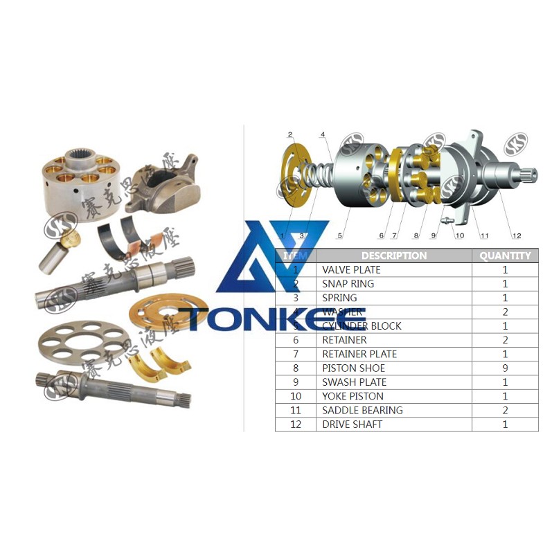 P2105, DRIVE SHAFT hydraulic pump | Tonkee®